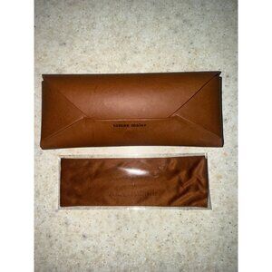 Tomas Maier Brown Envelope Soft Glasses Case & Cleaning Cloth